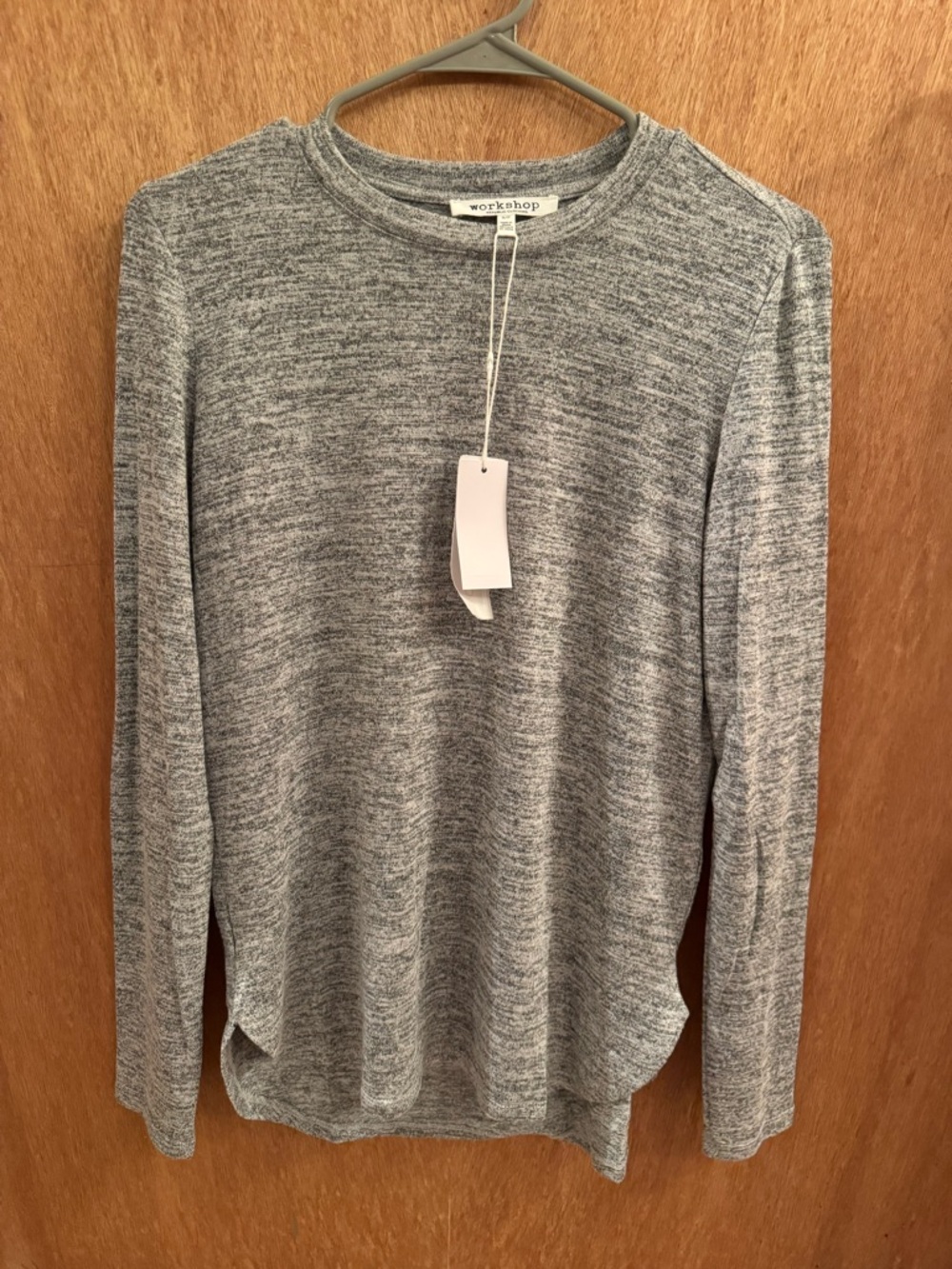Workshop Republic Clothing Gray Marled Long-Sleeve Crewneck Sweater